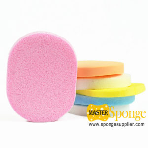Eco-Friendly Ellipse Shaped Cosmetic PVA Beauty Facial Cleaning Sponge