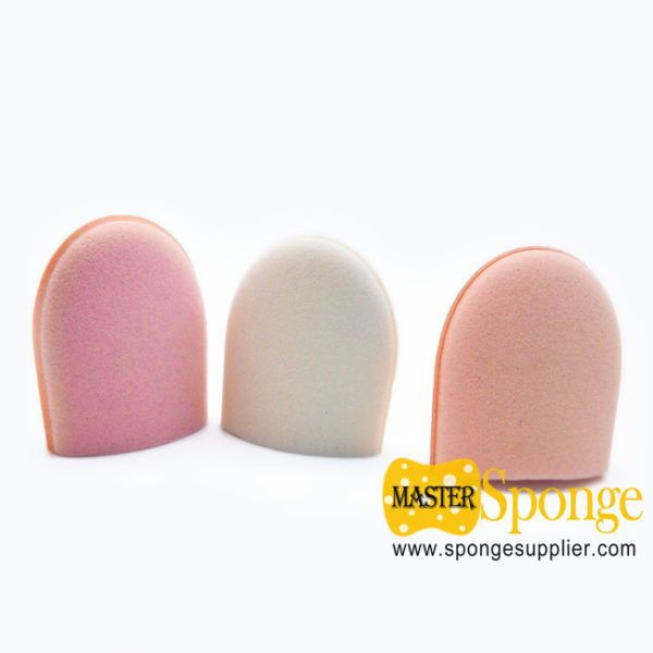 Hydrophilic PU with Vitamin E Washable Finger Puff Sponge Mitten