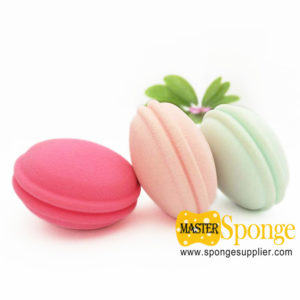 Látex Macaron bonito grátis Forma maquiagem 3D Sponge Blender