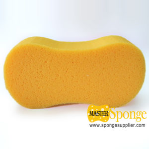 8 Amarillo en forma de lechada absorbente esponja de la esponja de lavado de coches automático perforado Agua
