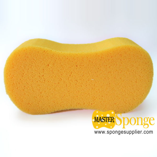 8 shaped Yellow Perforated Water Absorbent grout sponge auto car